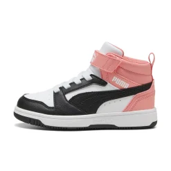 New Sneakers Alte da Bambina e Ragazza Bianche con dettagli rosa Rebound V6 Mid Bambino Sneakers Sportive Bambina|Scarpe Ragazza