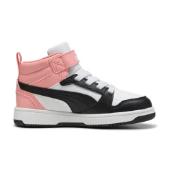 New Sneakers Alte da Bambina e Ragazza Bianche con dettagli rosa Rebound V6 Mid Bambino Sneakers Sportive Bambina|Scarpe Ragazza