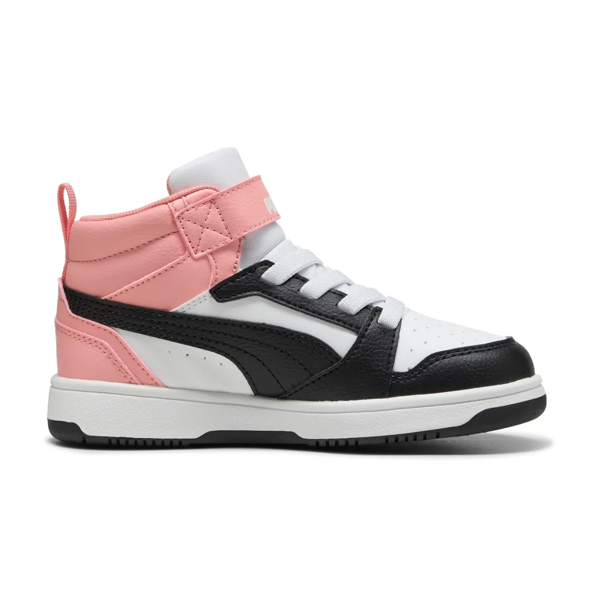 New Sneakers Alte da Bambina e Ragazza Bianche con dettagli rosa Rebound V6 Mid Bambino Sneakers Sportive Bambina|Scarpe Ragazza