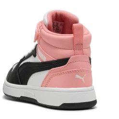 New Sneakers Alte da Bambina e Ragazza Bianche con dettagli rosa Rebound V6 Mid Bambino Sneakers Sportive Bambina|Scarpe Ragazza