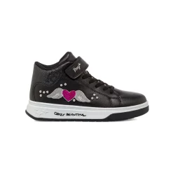 Online Sneakers alte da bambina nere con cuore glitter Bambino Sneakers Bambina|Scarpe Con Strappo Bambina