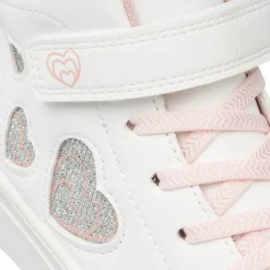 Online Sneakers alte da bambina bianche con dettaglio cuori con glitter Bambino Sneakers Bambina|Scarpe Con Strappo Bambina