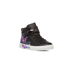 Best Sneakers alte da bambina nere con dettagli fiori Bambino Sneakers Bambina|Scarpe Con Strappo Bambina