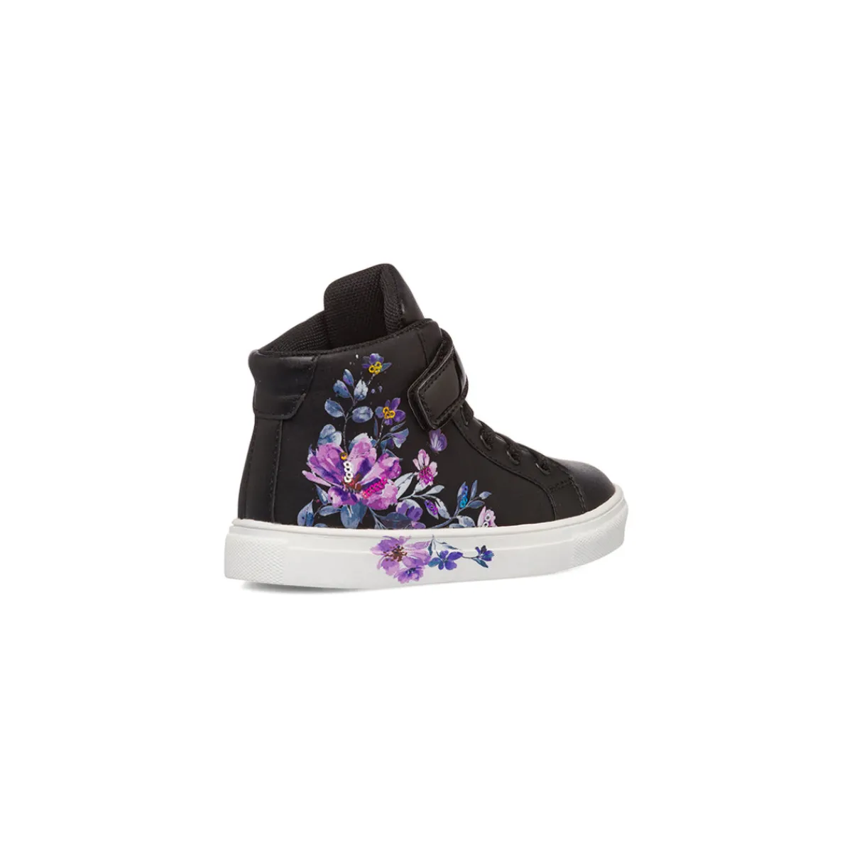 Best Sneakers alte da bambina nere con dettagli fiori Bambino Sneakers Bambina|Scarpe Con Strappo Bambina