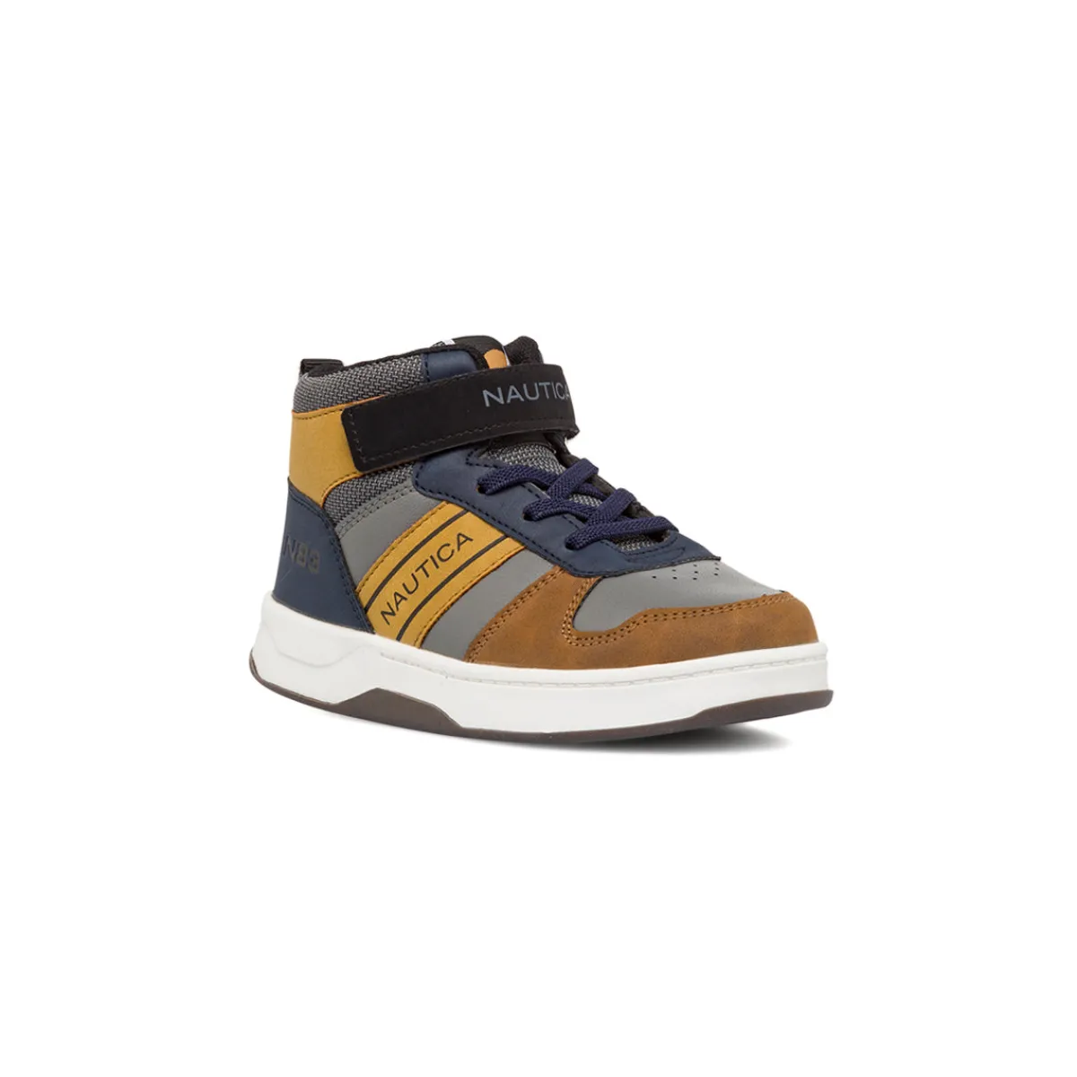 Sneakers alte da bambino grigie e blu navy con logo Bambino Sneakers Bambino|Scarpe Con Strappo Bambino