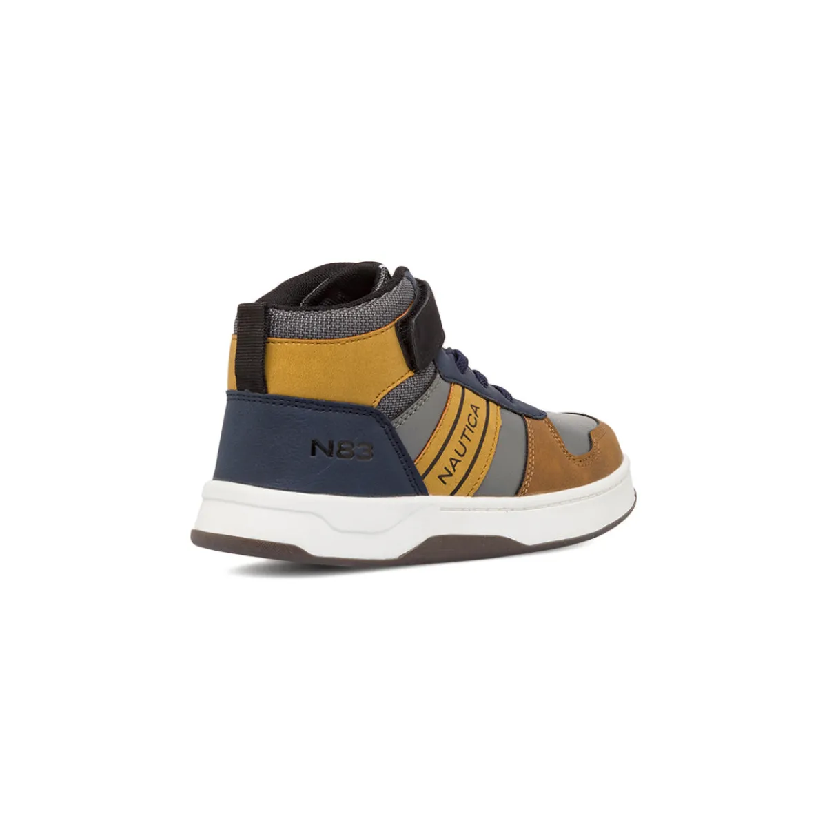 Sneakers alte da bambino grigie e blu navy con logo Bambino Sneakers Bambino|Scarpe Con Strappo Bambino