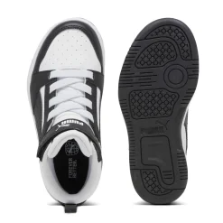 Sale Sneakers alte da bambino bianche con dettagli neri e grigi Rebound V6 Bambino Scarpe Sportive Da Bambino|Scarpe Sportive