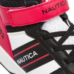 Clearance Sneakers alte da bambino bianche con dettagli rossi e neri con logo Bambino Sneakers Bambino|Scarpe Con Strappo Bambino