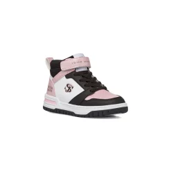 Best Sneakers alte da ragazza bianche e rosa con dettagli neri Bambino Sneakers Bambina|Scarpe Ragazza