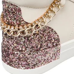 Hot Sneakers alte da ragazza rosa con glitter Bambino Sneakers Bambina|Scarpe Ragazza