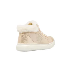 Online Sneakers alte da ragazza oro con dettagli finta pelliccia e glitter Bambino Sneakers Bambina