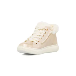 Online Sneakers alte da ragazza oro con dettagli finta pelliccia e glitter Bambino Sneakers Bambina