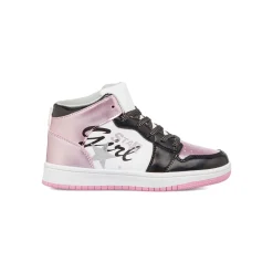 Sneakers alte da ragazza nere e rosa metallizzato e con glitter Bambino Sneakers Bambina|Scarpe Ragazza