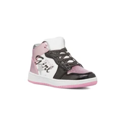 Sneakers alte da ragazza nere e rosa metallizzato e con glitter Bambino Sneakers Bambina|Scarpe Ragazza