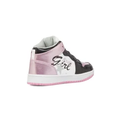 Sneakers alte da ragazza nere e rosa metallizzato e con glitter Bambino Sneakers Bambina|Scarpe Ragazza