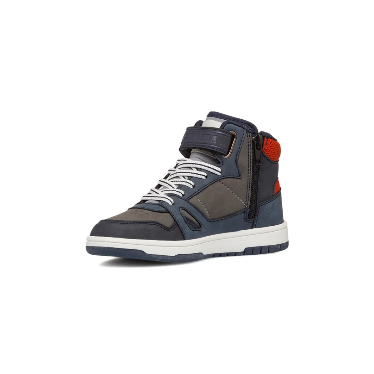 Sneakers alte da ragazzo grigie e blu con logo Bambino Sneakers Bambino|Scarpe Ragazzo