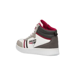 New Sneakers alte da ragazzo bianche e beige con logo Bambino Sneakers Bambino