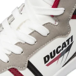 New Sneakers alte da ragazzo bianche e beige con logo Bambino Sneakers Bambino