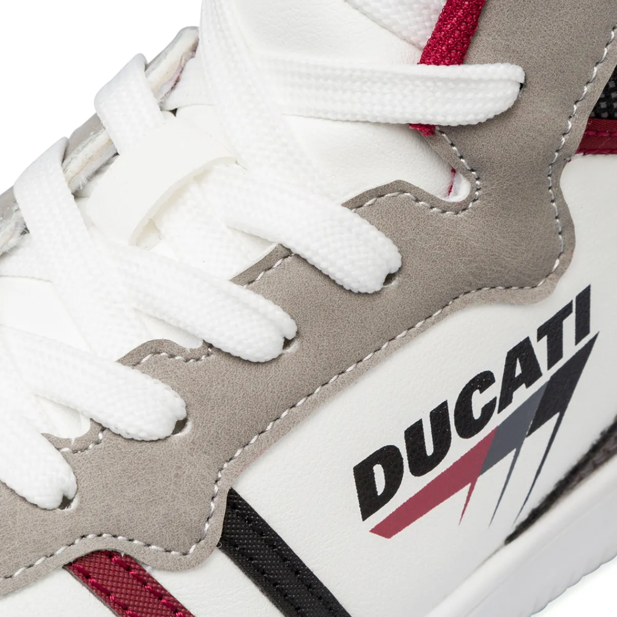 New Sneakers alte da ragazzo bianche e beige con logo Bambino Sneakers Bambino