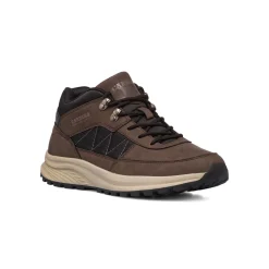 Discount Sneakers alte da uomo marroni con logo Uomo Look Marrone Uomo 👞|Sneakers Uomo