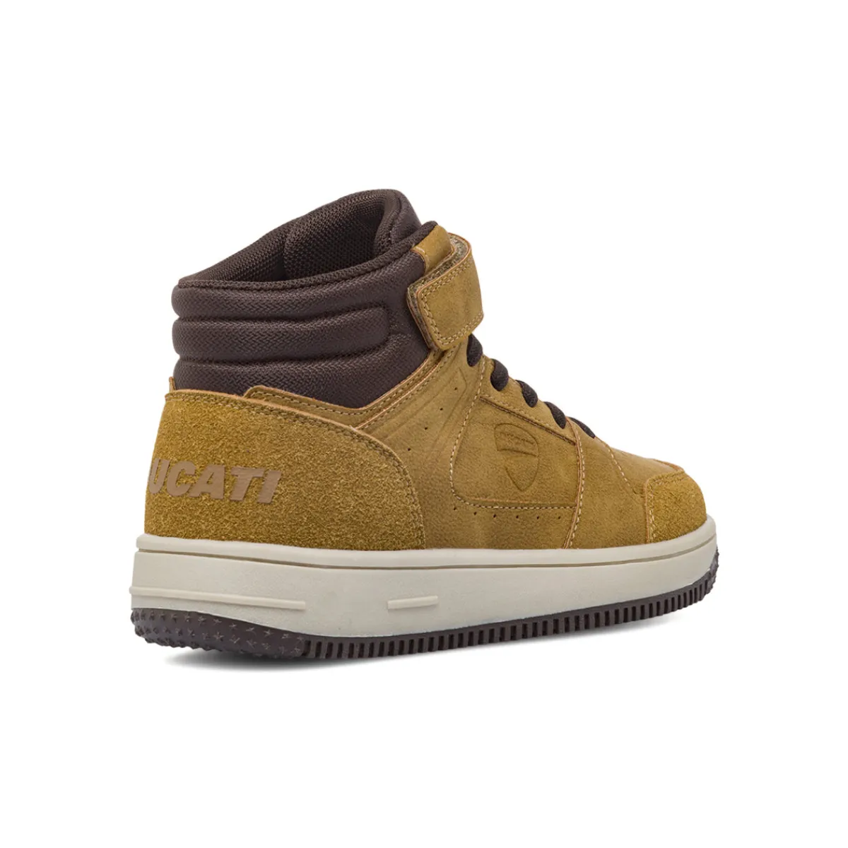 Sale Sneakers alte ocra con dettagli marroni e strappo da Bambino Bambino Scarpe Sportive Da Bambino|Scarpe Sportive