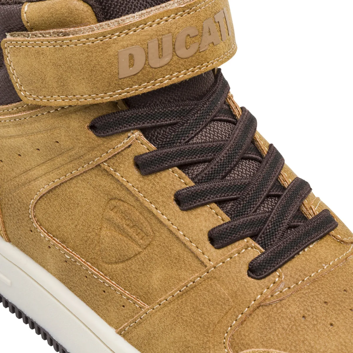 Sale Sneakers alte ocra con dettagli marroni e strappo da Bambino Bambino Scarpe Sportive Da Bambino|Scarpe Sportive