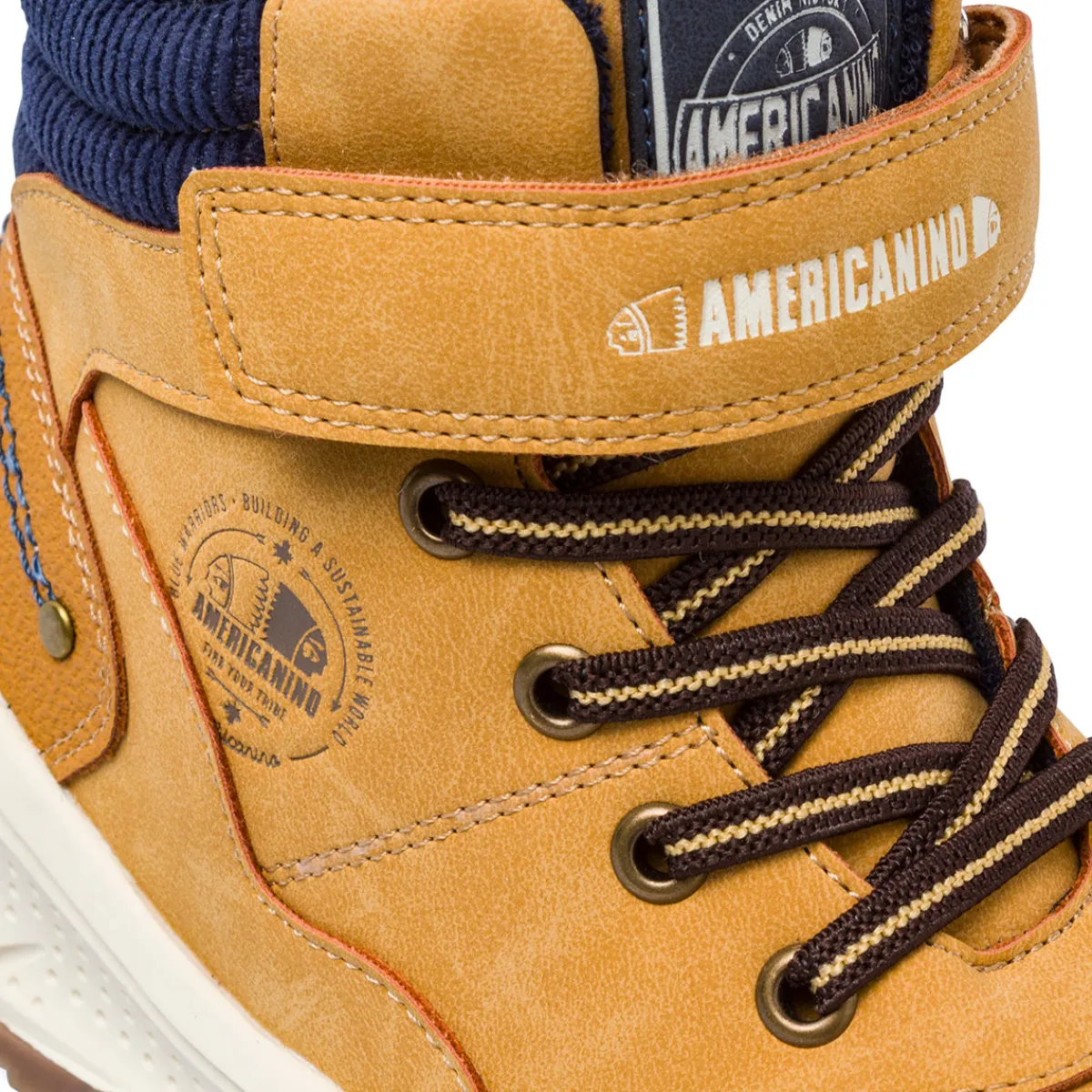 Outlet Sneakers alte ocra con strappo da Ragazzo Bambino Stivaletti Bambino|Sneakers Bambino