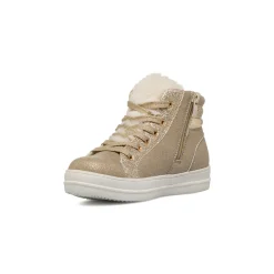New Sneakers alte oro da Bambina con zip e glitter Le Scarpe di Alice Bambino Sneakers Bambina