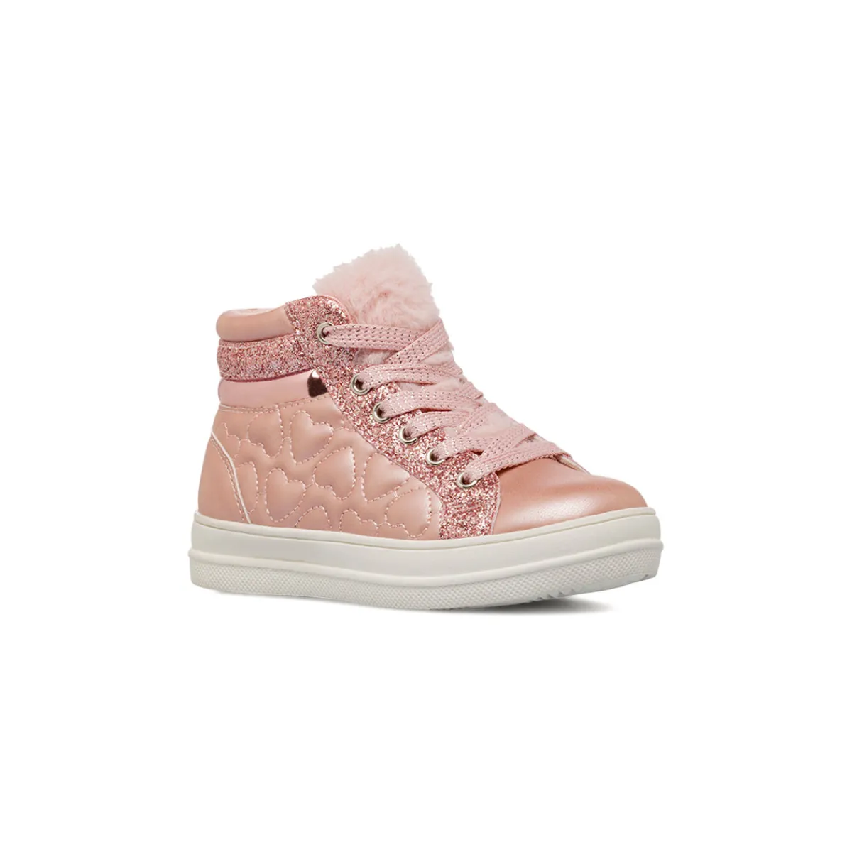 New Sneakers alte rosa glitter con zip da Bambina Bambino Sneakers Bambina
