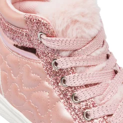 New Sneakers alte rosa glitter con zip da Bambina Bambino Sneakers Bambina