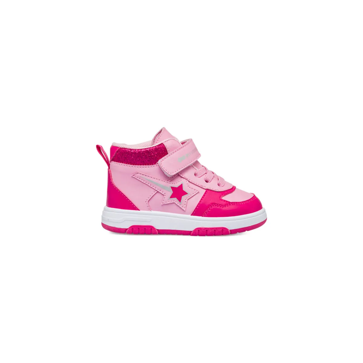 Sneakers alte rosa primi passi con dettagli fuxia Bambino Primi Passi Bambina|Primi Passi Bambino