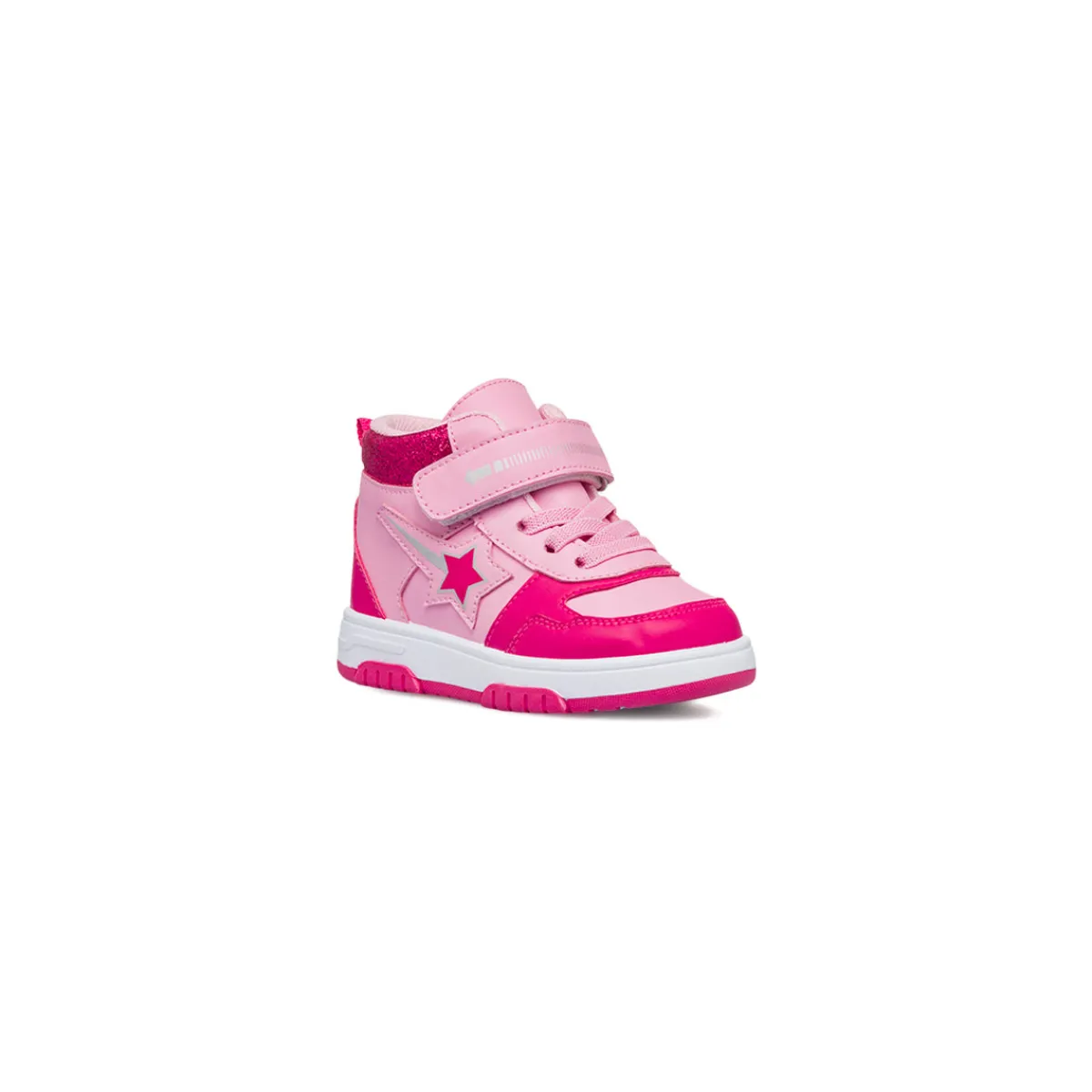 Sneakers alte rosa primi passi con dettagli fuxia Bambino Primi Passi Bambina|Primi Passi Bambino