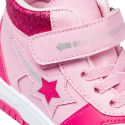 Sneakers alte rosa primi passi con dettagli fuxia Bambino Primi Passi Bambina|Primi Passi Bambino