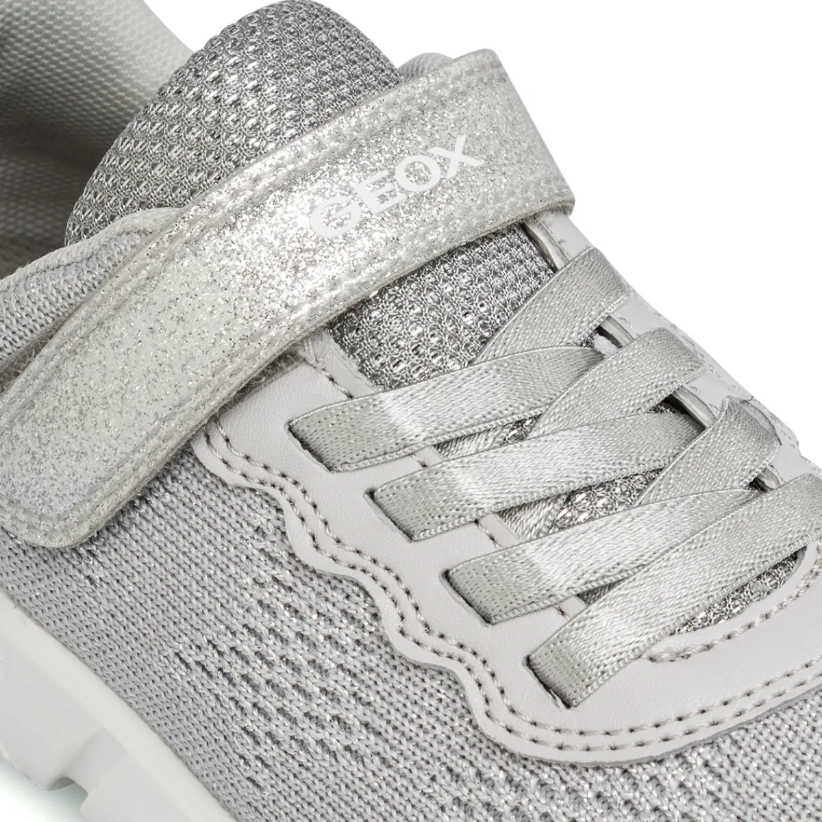 Hot Sneakers argento da Bambina con chiusura a strappo e suola traspirante Bambino Sneakers Bambina|Scarpe Con Strappo Bambina