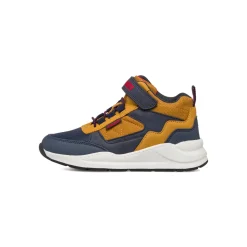 Online Sneakers bambino blu con dettagli ocra e logo Bambino Sneakers Bambino|Scarpe Con Strappo Bambino