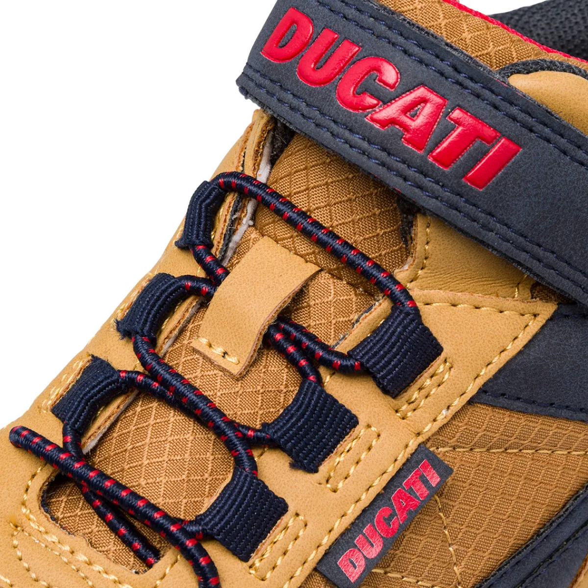 Online Sneakers bambino blu con dettagli ocra e logo Bambino Sneakers Bambino|Scarpe Con Strappo Bambino