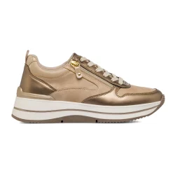 New Sneakers beige da Donna con zip decorativa Donna Sneakers Donna