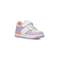 Sale Sneakers bianca da bambina con dettagli lilla e rosa Bambino Sneakers Bambina|Scarpe Con Strappo Bambina