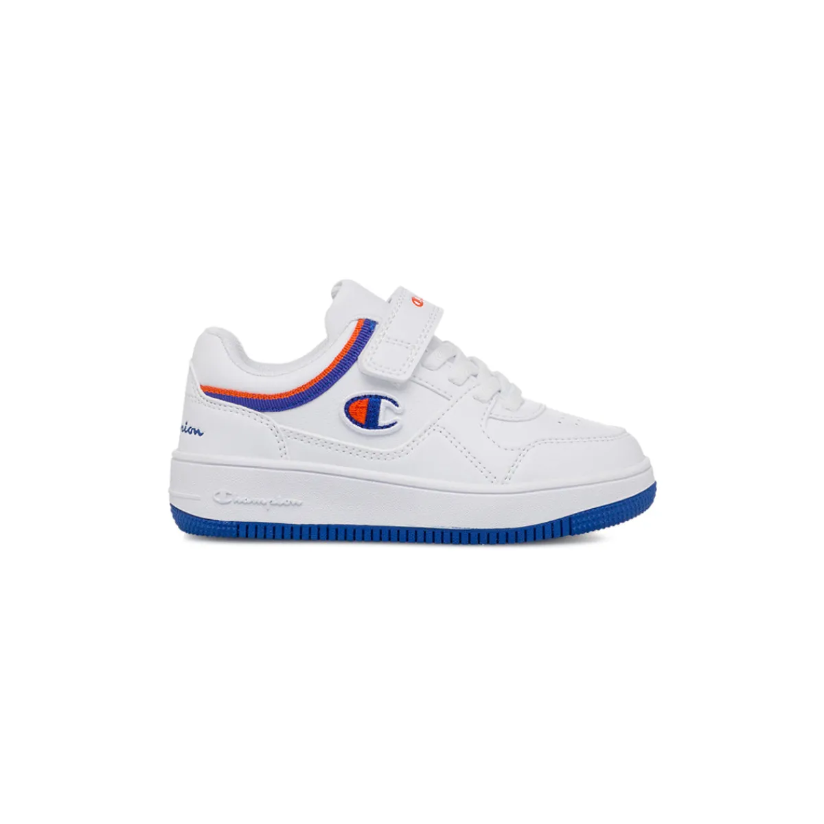 Online Sneakers bianche da Bambino con dettagli blu e arancioni Low B Ps Bambino Scarpe Con Strappo Bambino|Scarpe Sportive