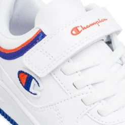 Online Sneakers bianche da Bambino con dettagli blu e arancioni Low B Ps Bambino Scarpe Con Strappo Bambino|Scarpe Sportive