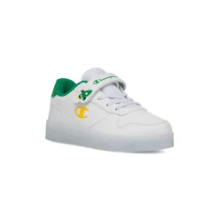 Online Sneakers bianche da bambino con luci nella suola e dettagli verdi e gialli Bambino Sneakers Sportive Bambino|Scarpe Con Strappo Bambino