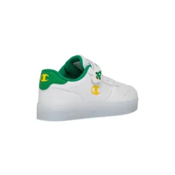 Online Sneakers bianche da bambino con luci nella suola e dettagli verdi e gialli Bambino Sneakers Sportive Bambino|Scarpe Con Strappo Bambino