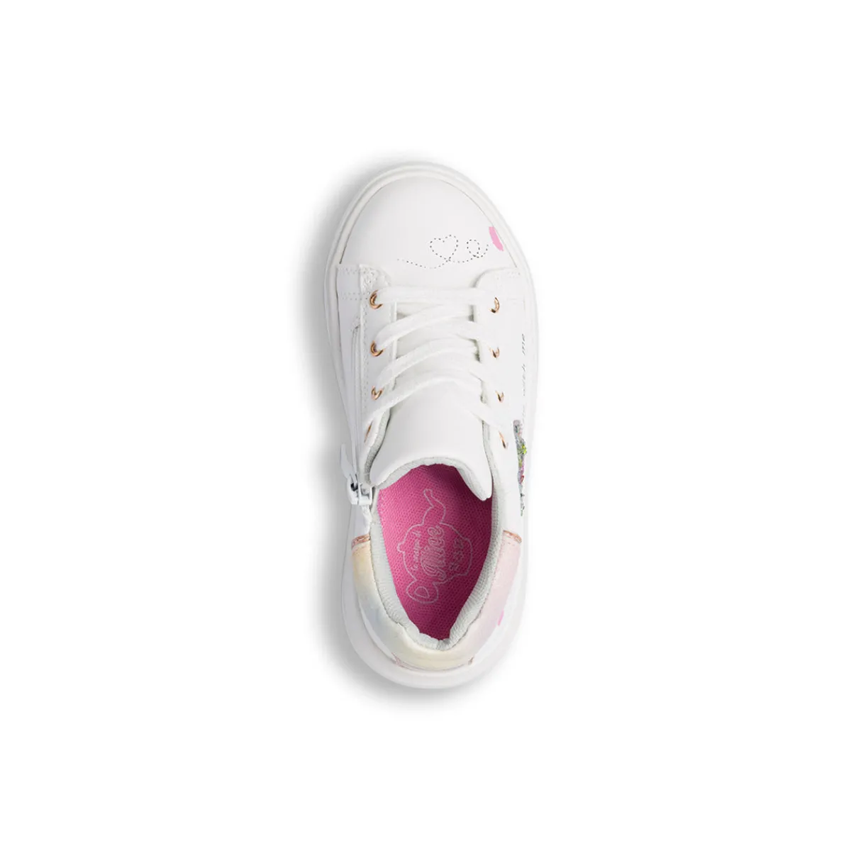 Outlet Sneakers bianche da bambina con dettagli glitter e farfalla con paillettes Bambino Sneakers Bambina