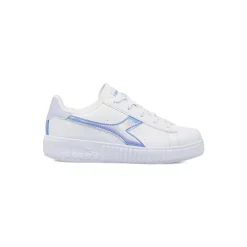 Clearance Sneakers bianche da bambina con logo azzurro iridescente Bambino Scarpe Sportive Da Bambino|Sneakers Sportive Bambina