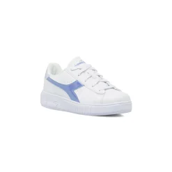 Clearance Sneakers bianche da bambina con logo azzurro iridescente Bambino Scarpe Sportive Da Bambino|Sneakers Sportive Bambina