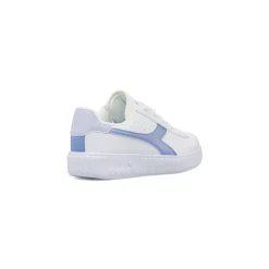 Clearance Sneakers bianche da bambina con logo azzurro iridescente Bambino Scarpe Sportive Da Bambino|Sneakers Sportive Bambina