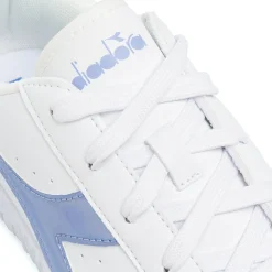 Clearance Sneakers bianche da bambina con logo azzurro iridescente Bambino Scarpe Sportive Da Bambino|Sneakers Sportive Bambina