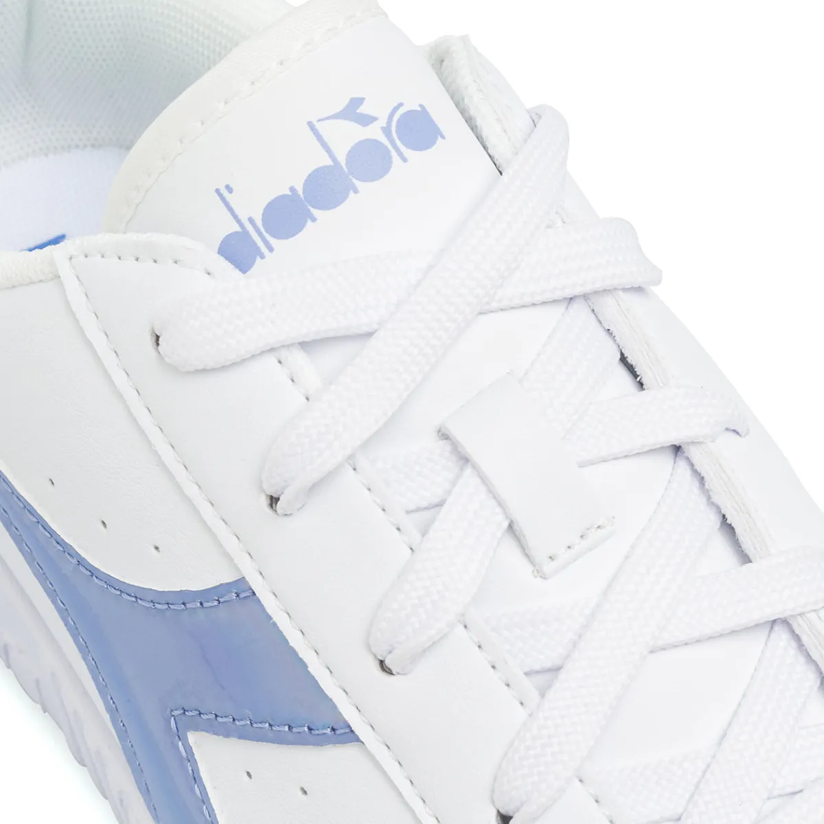 Clearance Sneakers bianche da bambina con logo azzurro iridescente Bambino Scarpe Sportive Da Bambino|Sneakers Sportive Bambina