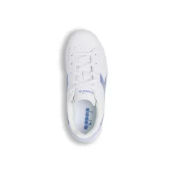 Clearance Sneakers bianche da bambina con logo azzurro iridescente Bambino Scarpe Sportive Da Bambino|Sneakers Sportive Bambina