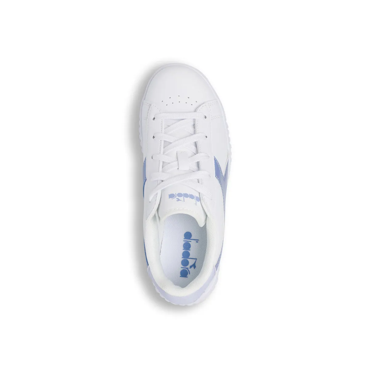 Clearance Sneakers bianche da bambina con logo azzurro iridescente Bambino Scarpe Sportive Da Bambino|Sneakers Sportive Bambina
